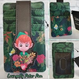 Loungefly Peter Pan Tinkerbell Tropical Neverland Disney Cardholder Wallet New